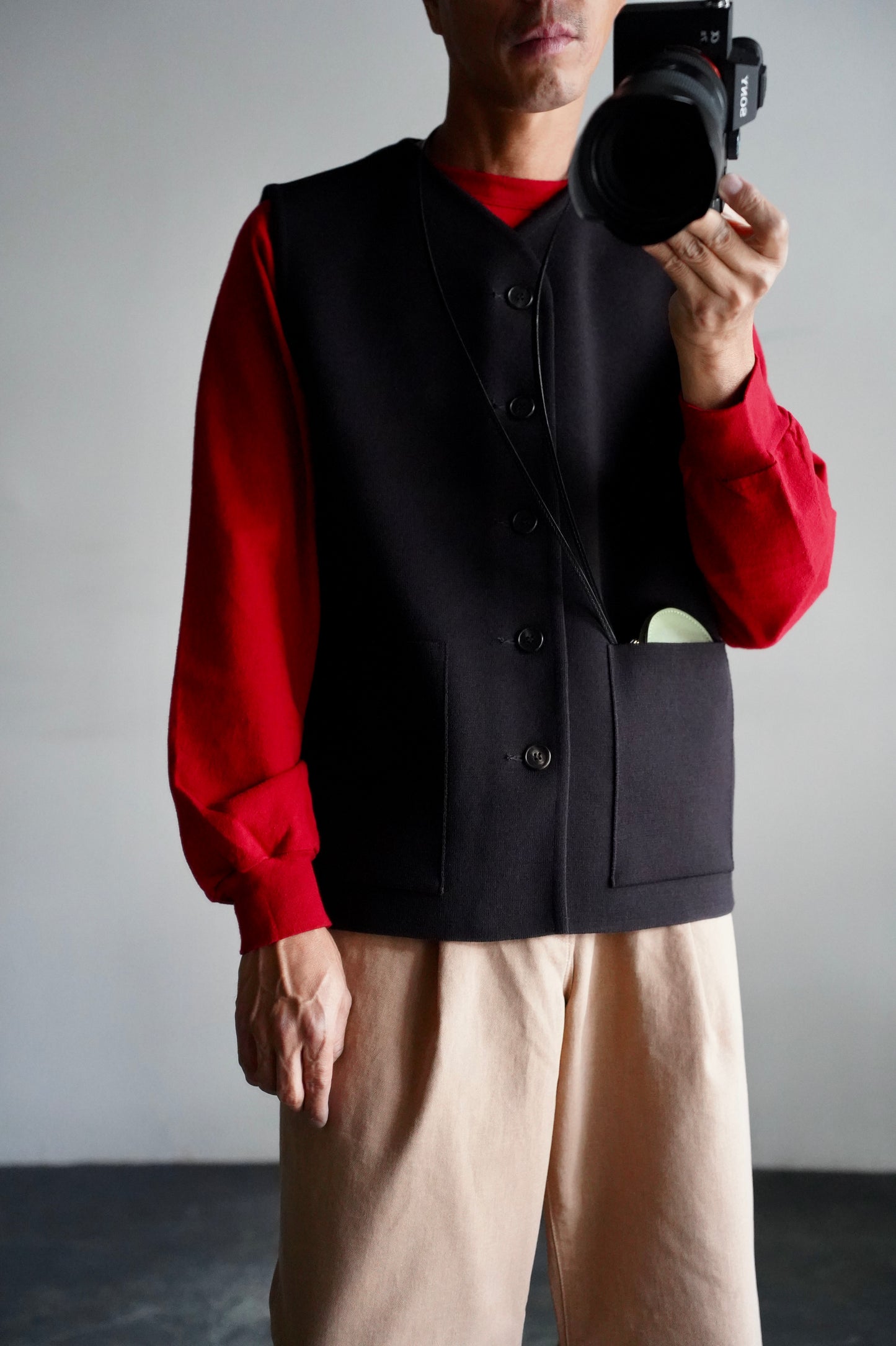 MEN BATONER / バトナー ULTRA TWIST WOOL MILANO RIB VEST
