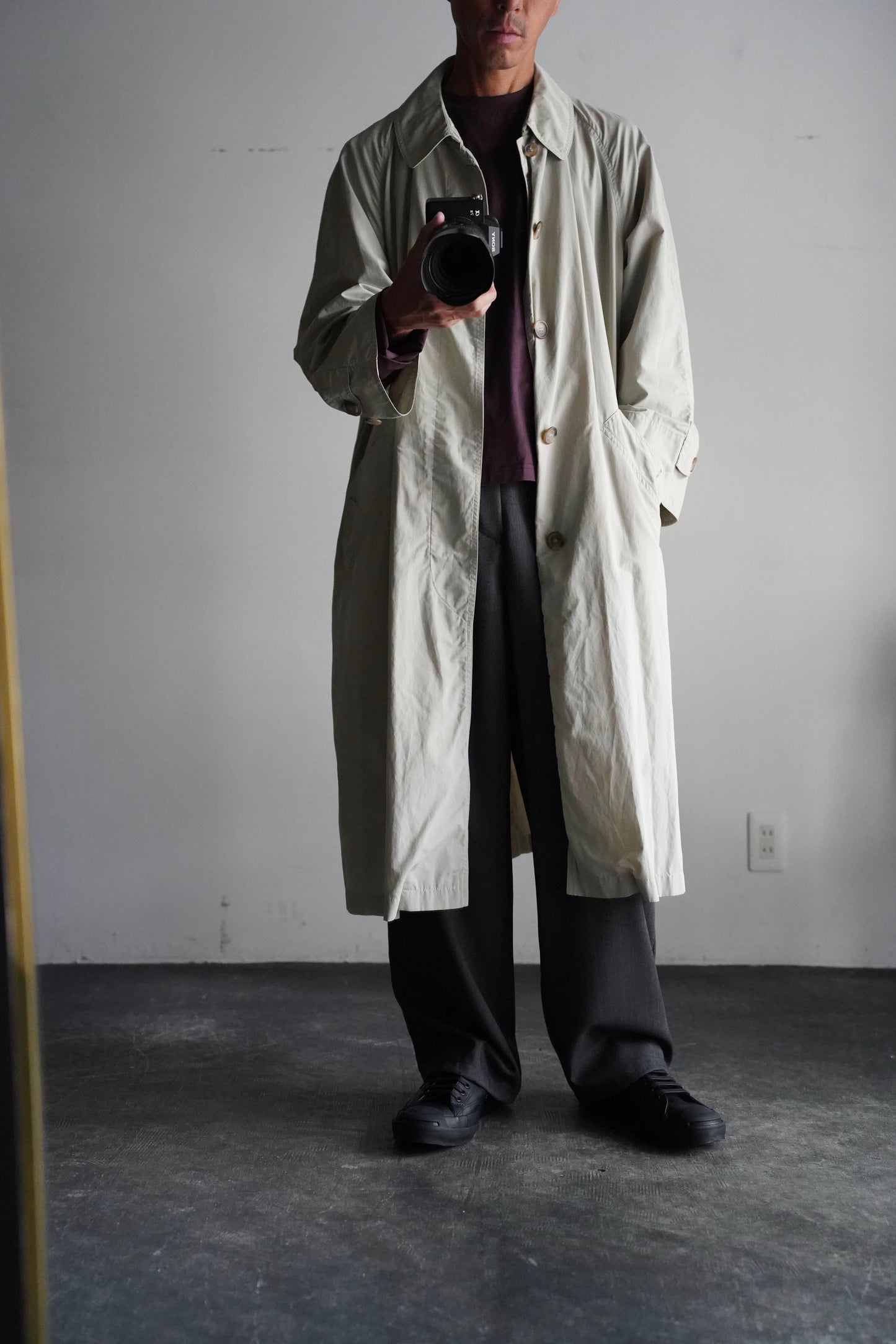 MEN LILY1ST VINTAGE 1990’s Austrian Packable Balmacaan Coat by SCHNEIDERS