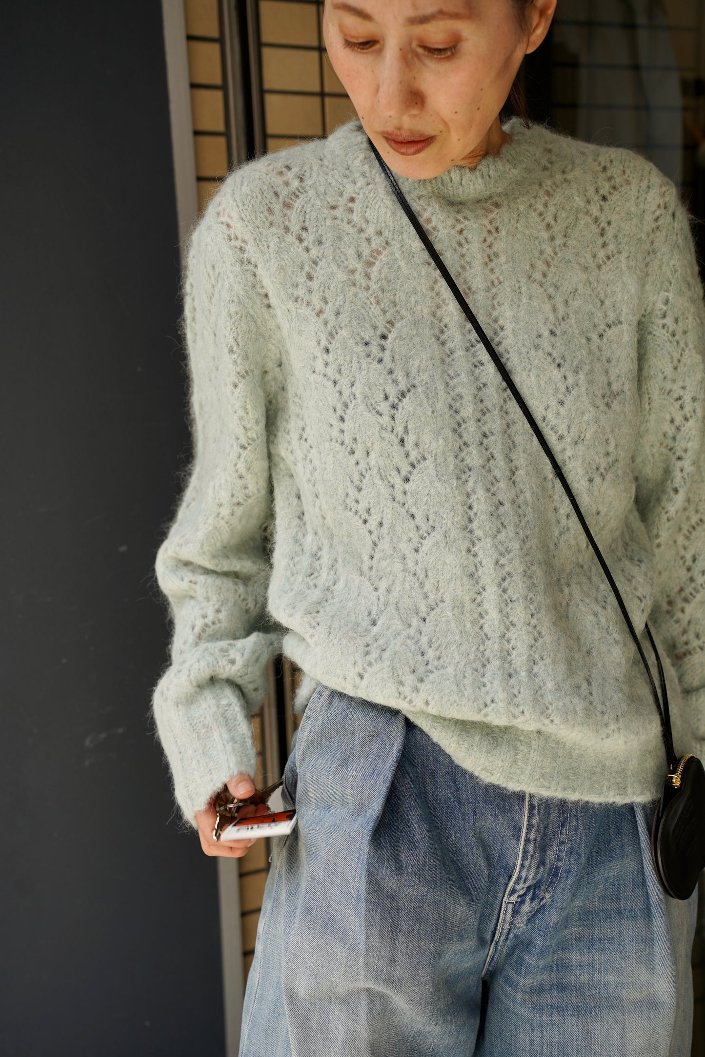 WOMEN jonnlynx/ジョンリンクス mohair sukashi knit pullover