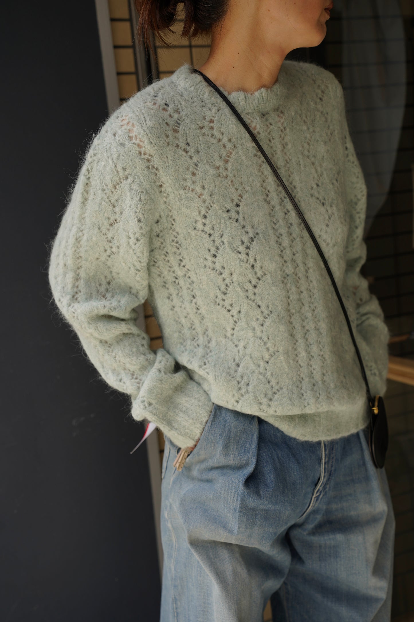 WOMEN jonnlynx/ジョンリンクス mohair sukashi knit pullover