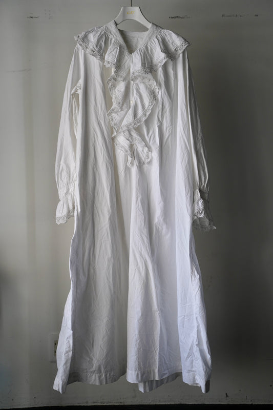 WOMEN VINTAGE 1900-1920's Antique French Cotton Onepice