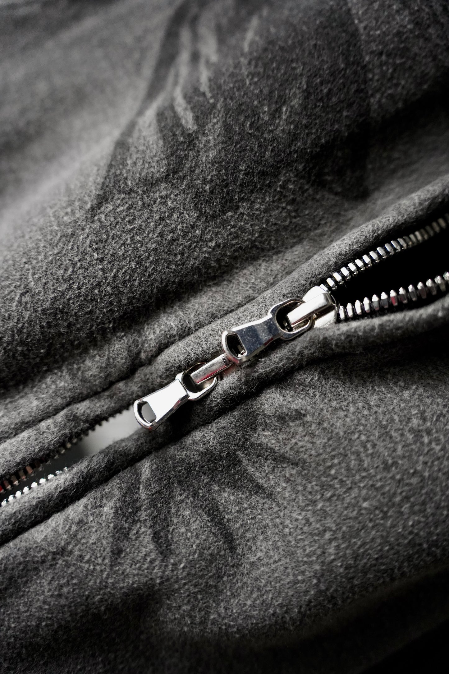 MEN Kiivu / キフ ZIP UP HOODED - Drawing Sumi Print Doble + Needle + Sumi O.D -