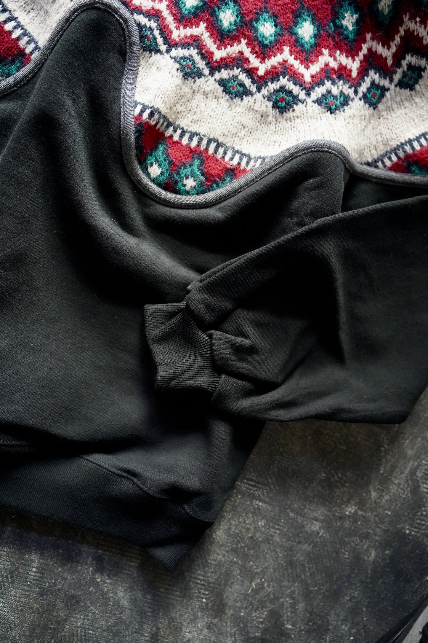 MEN/WOMEN VIOLETTE ROOM Ex. REMAKE SWEAT  black 1