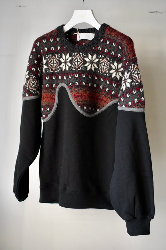 MEN/WOMEN VIOLETTE ROOM Ex. REMAKE SWEAT  black 4