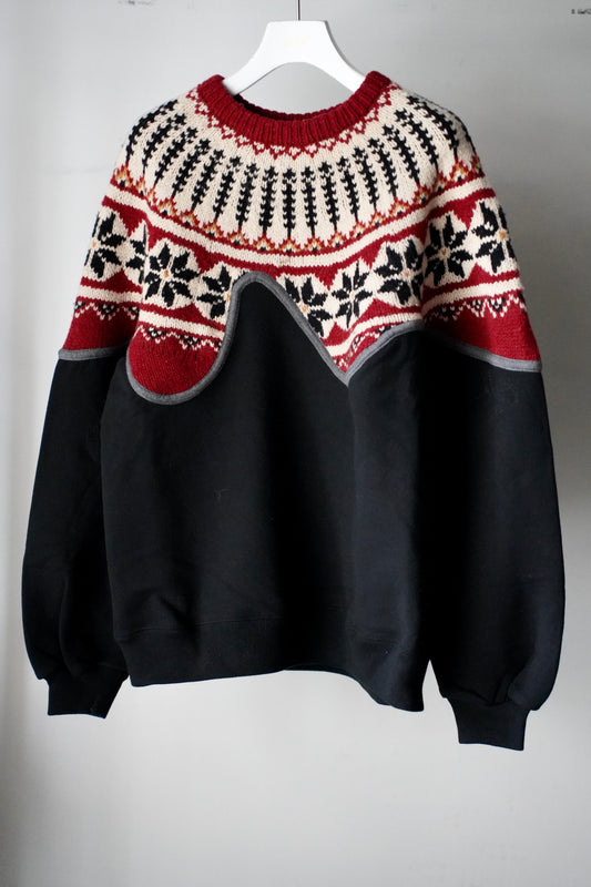 MEN/WOMEN VIOLETTE ROOM Ex. REMAKE SWEAT  black 5