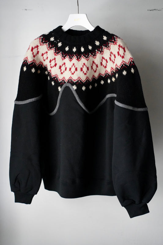 MEN/WOMEN VIOLETTE ROOM Ex. REMAKE SWEAT  black 7
