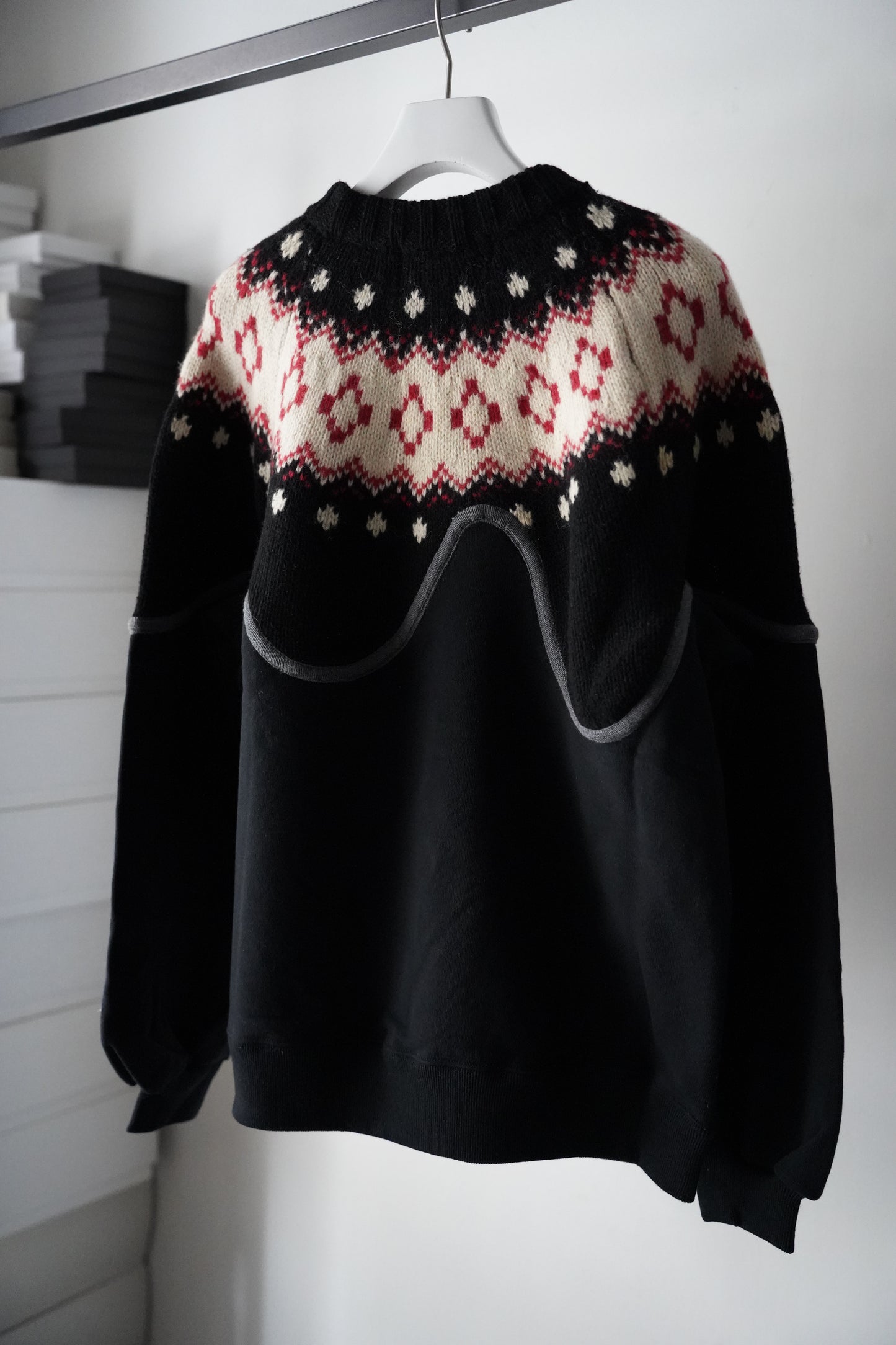 MEN/WOMEN VIOLETTE ROOM Ex. REMAKE SWEAT  black 7
