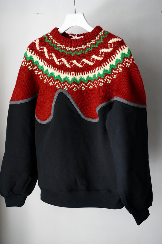 MEN/WOMEN VIOLETTE ROOM Ex. REMAKE SWEAT  black 14