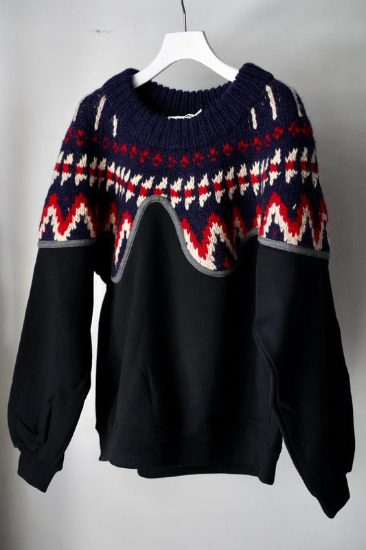 MEN/WOMEN VIOLETTE ROOM Ex. REMAKE SWEAT  black 18