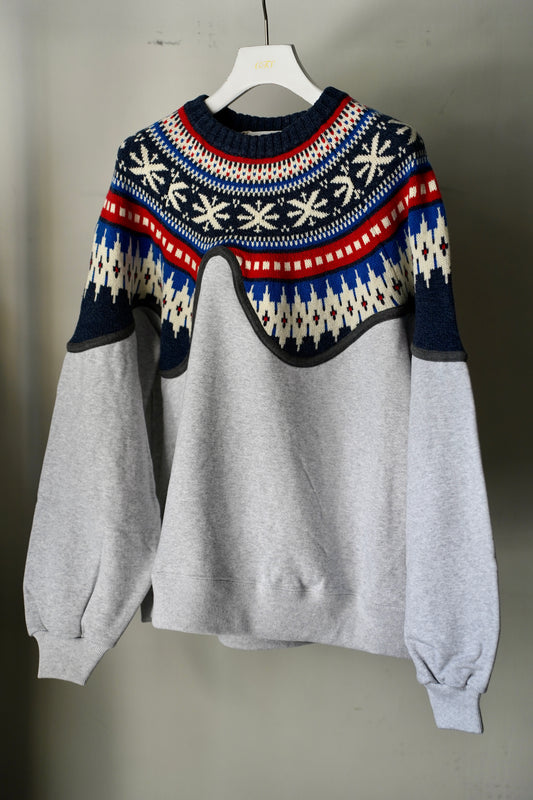 MEN/WOMEN VIOLETTE ROOM Ex. REMAKE SWEAT  gray 2