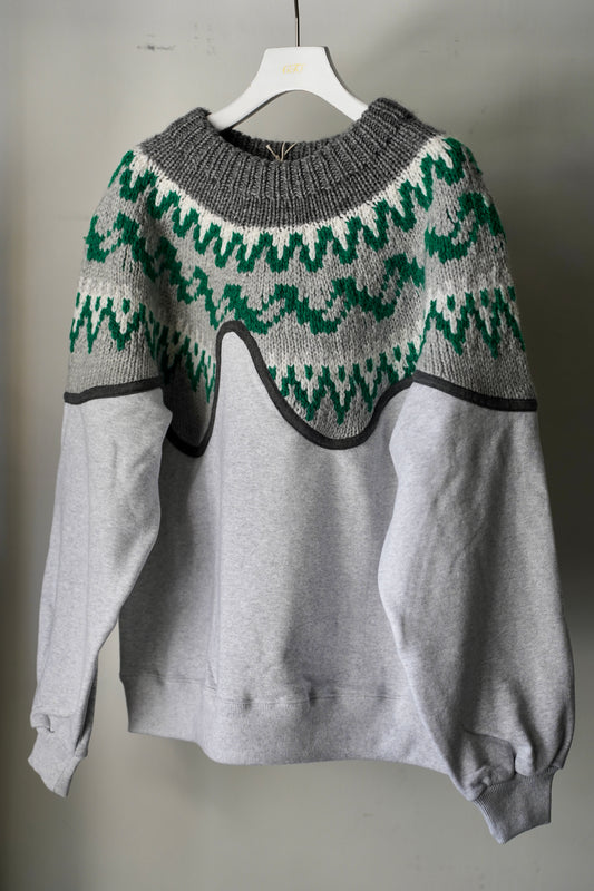 MEN/WOMEN VIOLETTE ROOM Ex. REMAKE SWEAT  gray 3