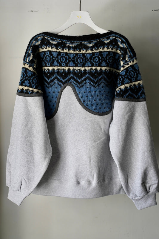 MEN/WOMEN VIOLETTE ROOM Ex. REMAKE SWEAT  gray 4