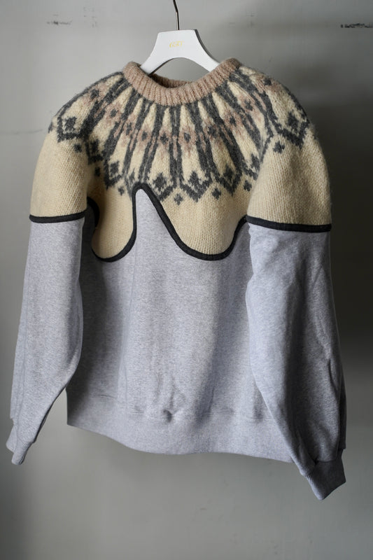 MEN/WOMEN VIOLETTE ROOM Ex. REMAKE SWEAT  gray 5