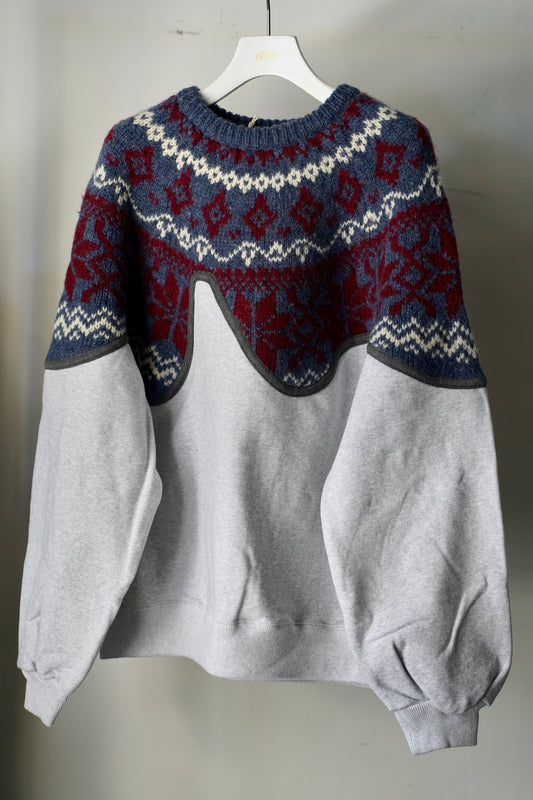 MEN/WOMEN VIOLETTE ROOM Ex. REMAKE SWEAT  gray 6