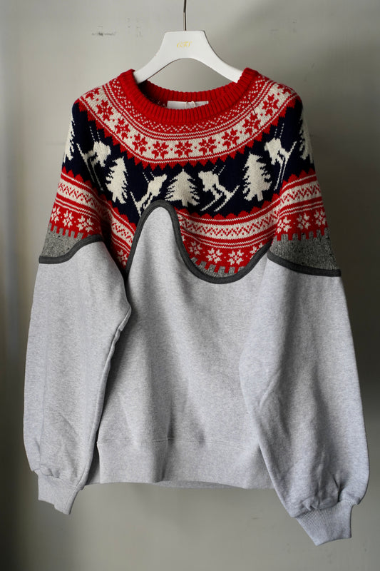 MEN/WOMEN VIOLETTE ROOM Ex. REMAKE SWEAT  gray 7