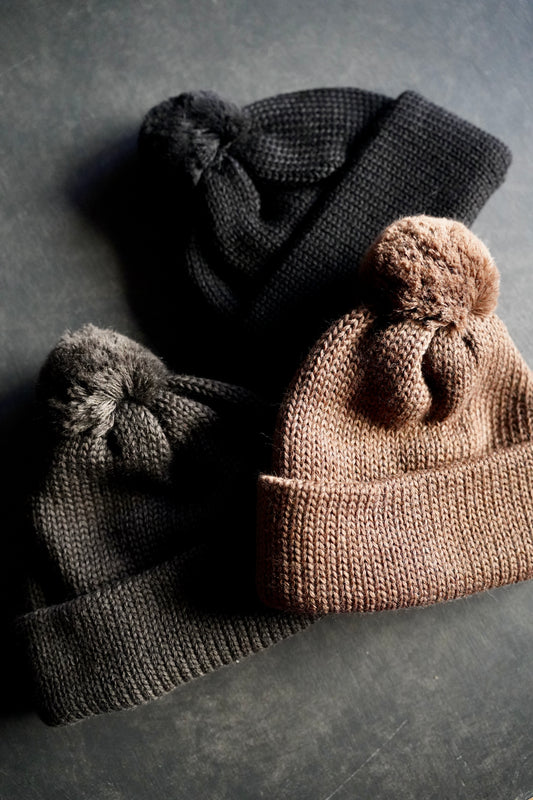 MEN COMESANDGOES カムズアンドゴーズ WOOL STANDARD KNIT (梵天付き)