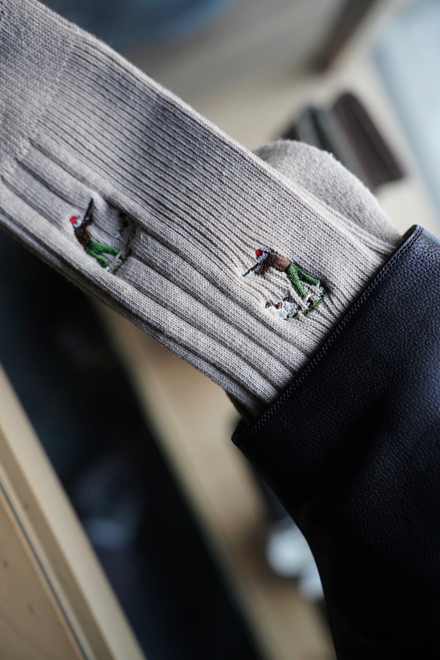 MEN NAVY ROOTS ネイビールーツ ハンティングリブパイルソックス