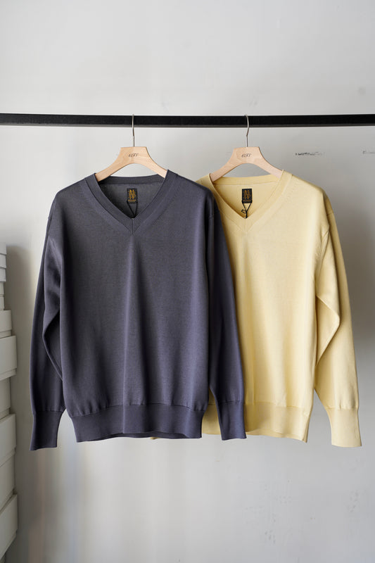 MEN BATONER / バトナー CARIBBEAN SEAISLAND COTTON V NECK
