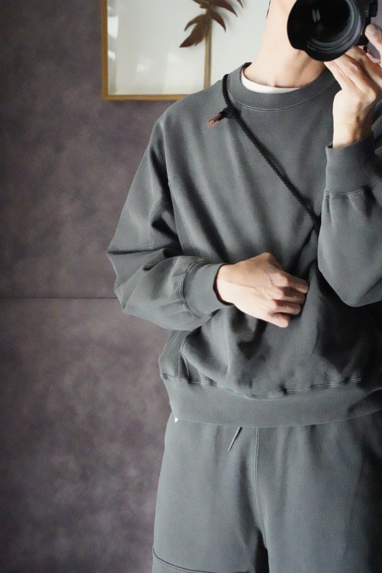 MEN blurhms/ブラーム LIGHT SWEAT PANEL P/O