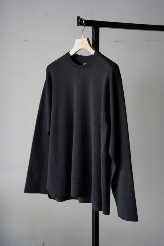 MEN BATONER / バトナー 32G SMOOTH KNIT LONG SLEEVE T-SHIRT