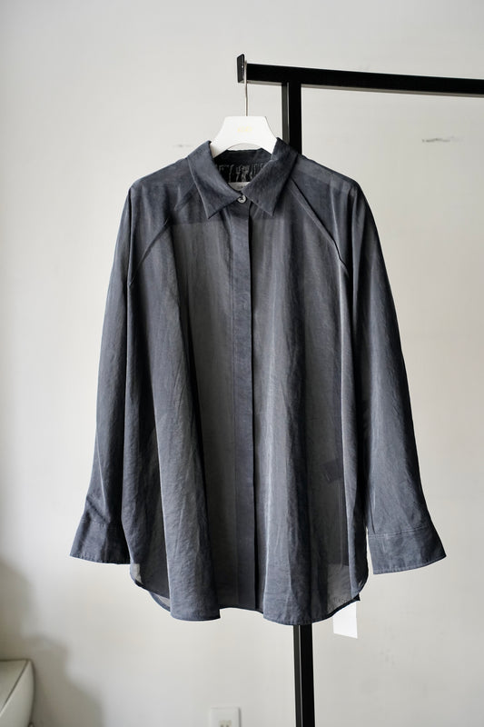 WOMEN IIROT/イロット Light Sheer Shirt_Black