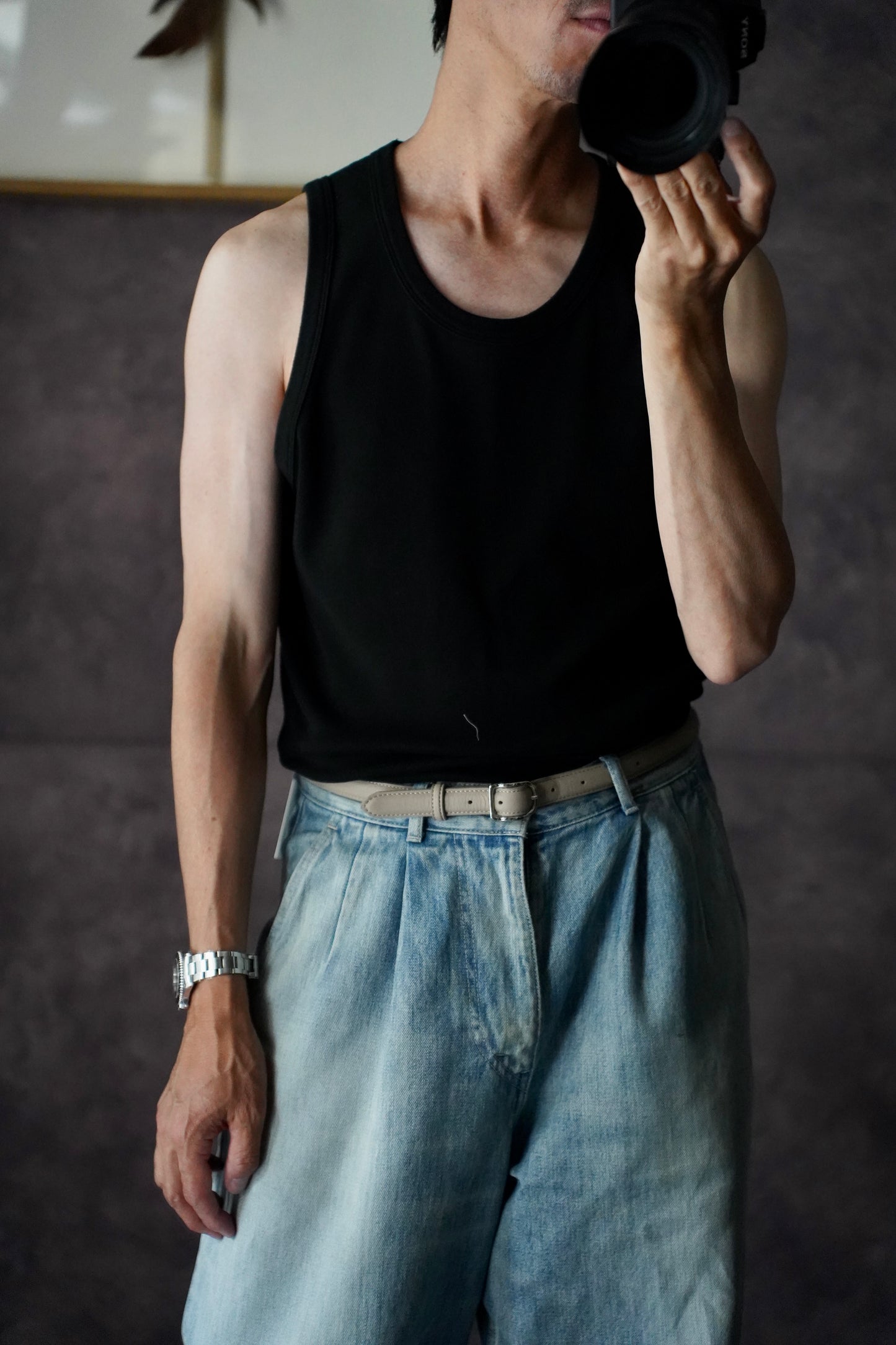 MEN blurhmsROOTSTOCK / ブラームスルーツストック Classic Rib-fit Tank top