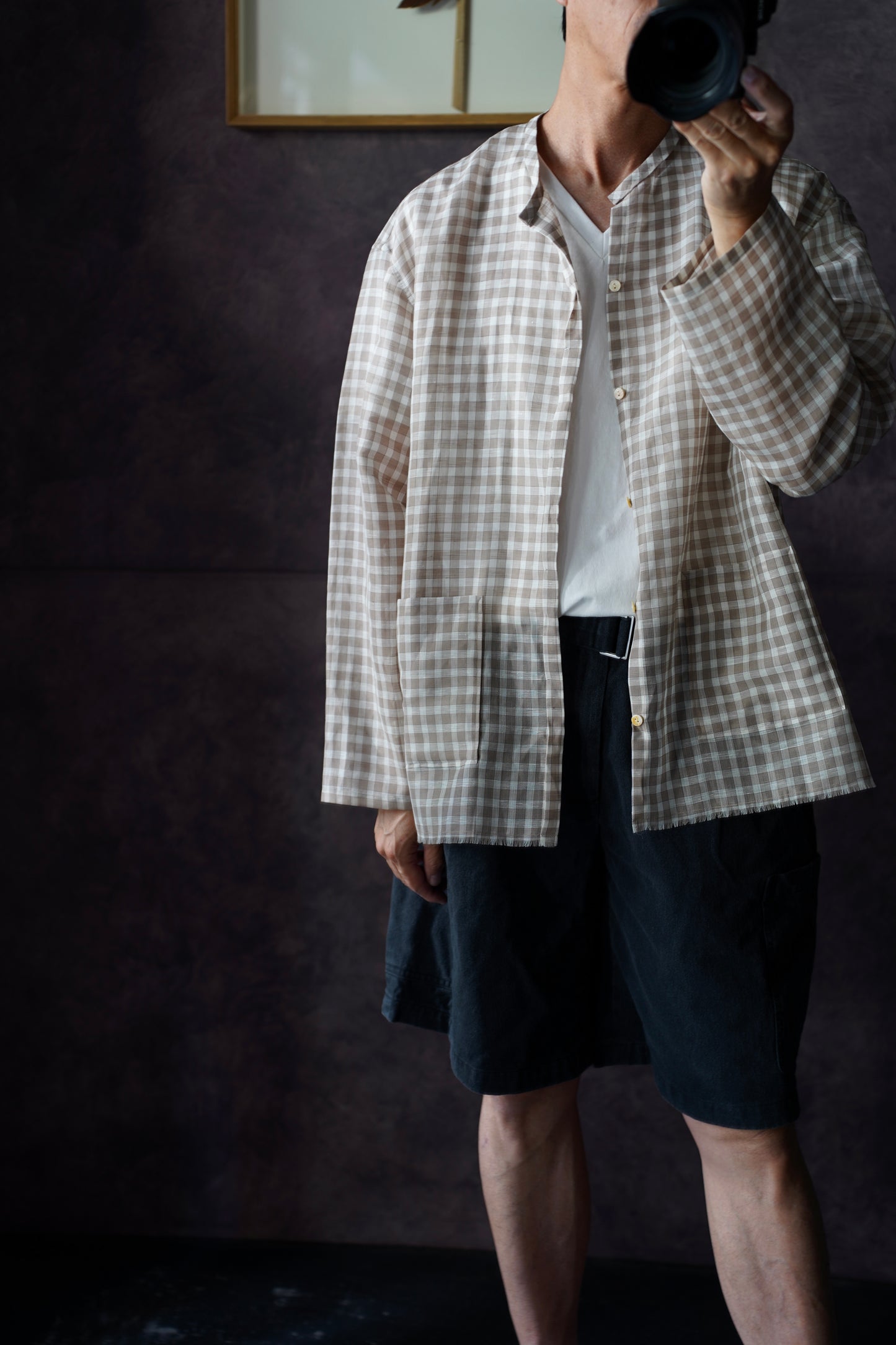 MEN alvana / アルヴァナ BLACK TWILL CARGO SHORTS