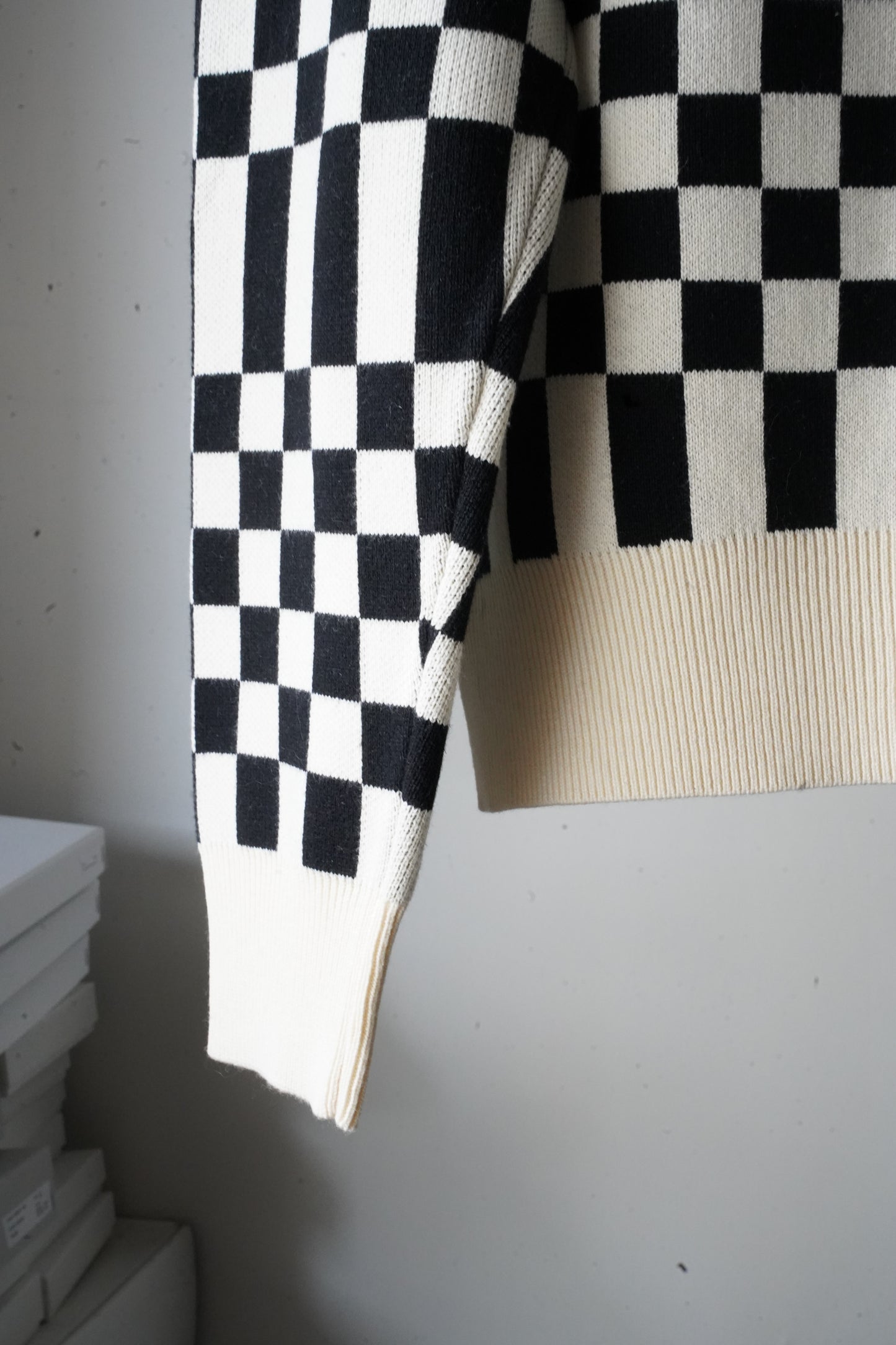 WOMEN VIOLETTE ROOM BLOCK CHECK KNIT C/GN