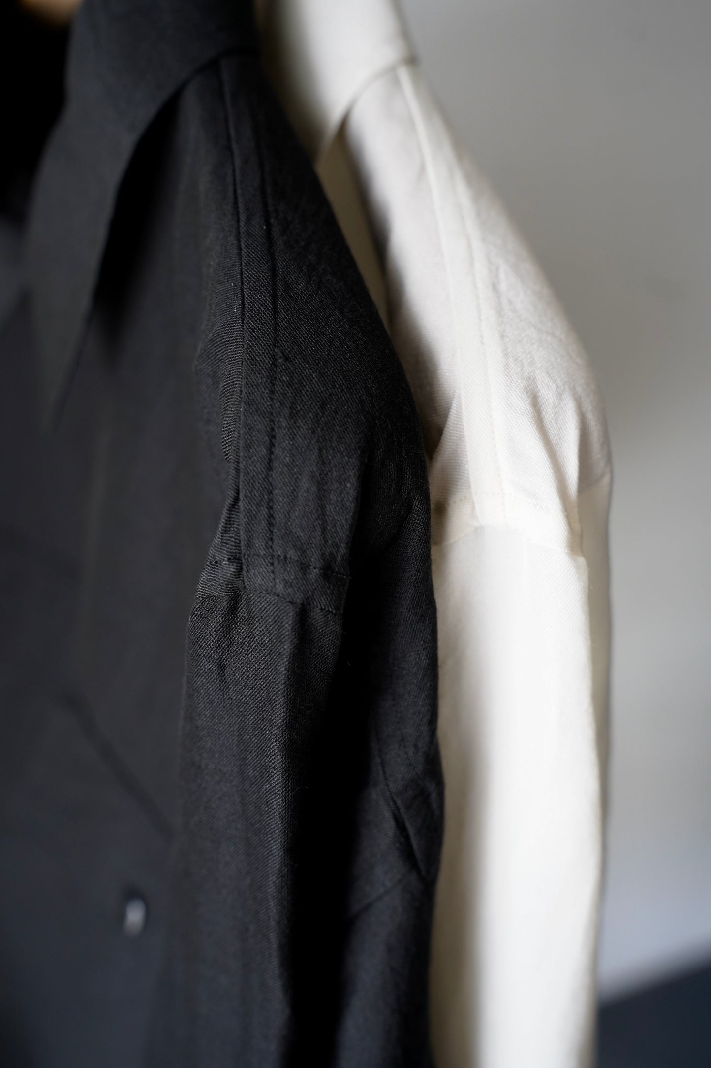 MEN blurhms/ブラーム Washed Wool Silk Military Shirt