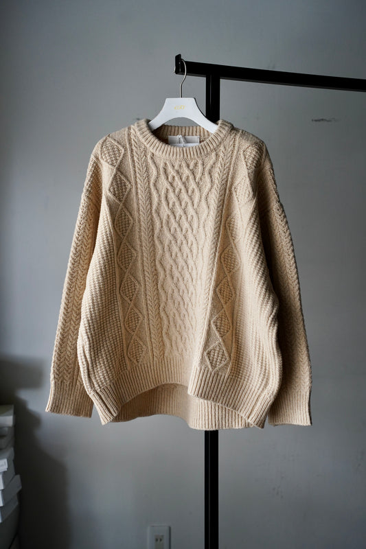 WOMEN VIOLETTE ROOM CABLE KNIT PULLOVER