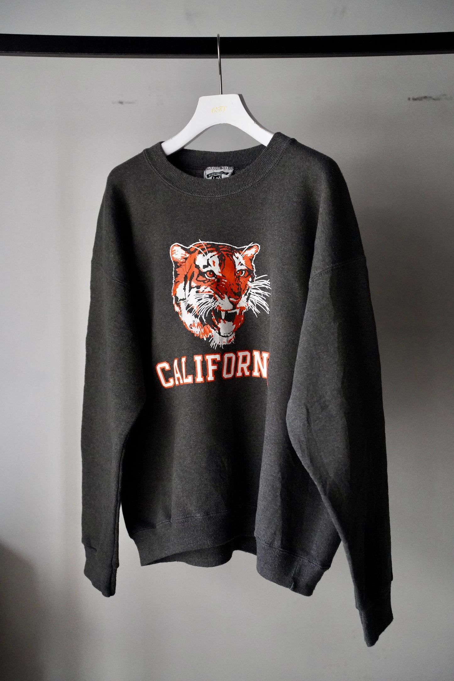 MEN/WOMEN VINTAGE CALIFORNIA TIGER SWEAT CHACOAL (LEE)