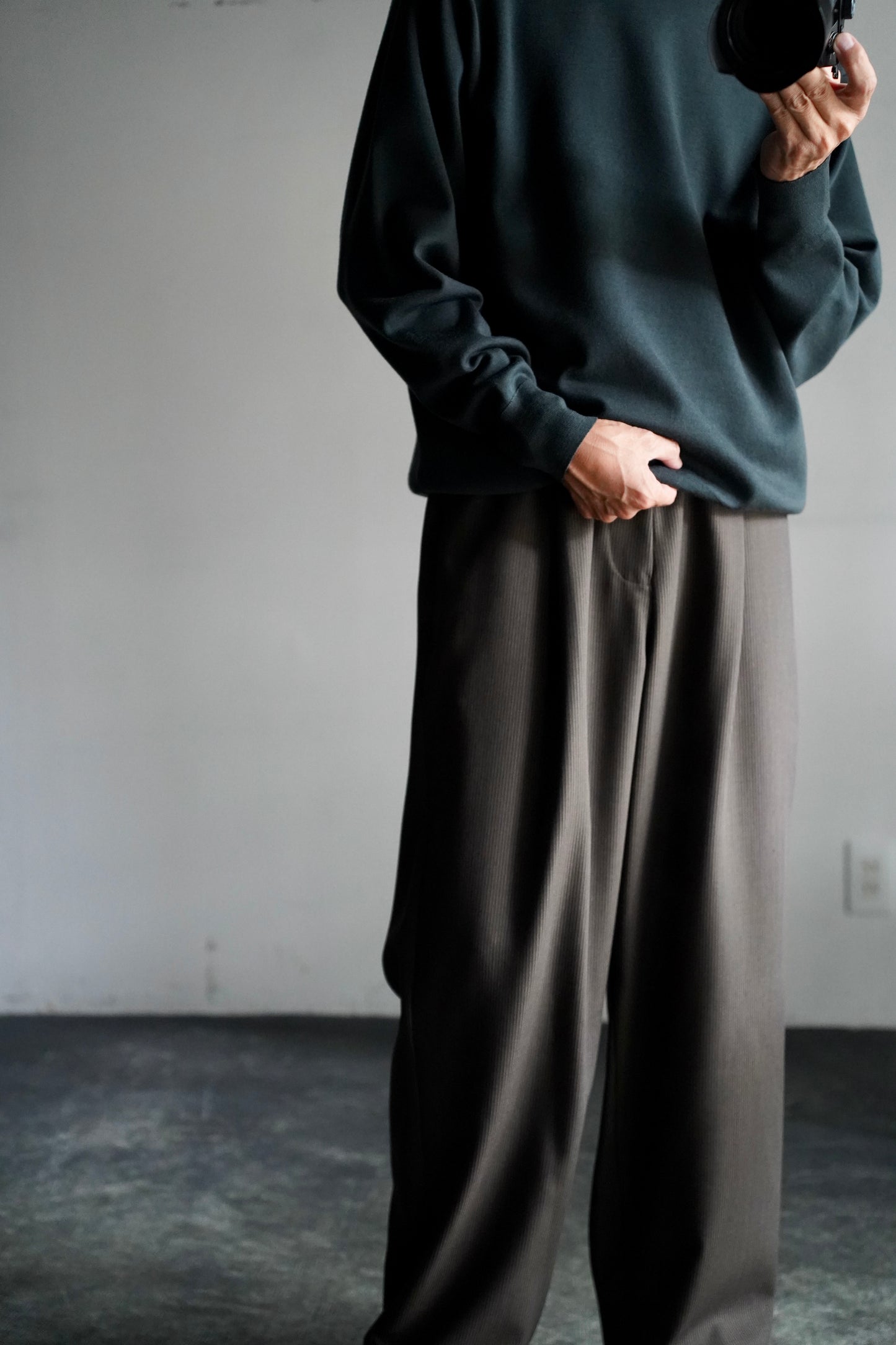 MEN BATONER / バトナー 32G SMOOTH WOOL CLASSIC CREW NECK