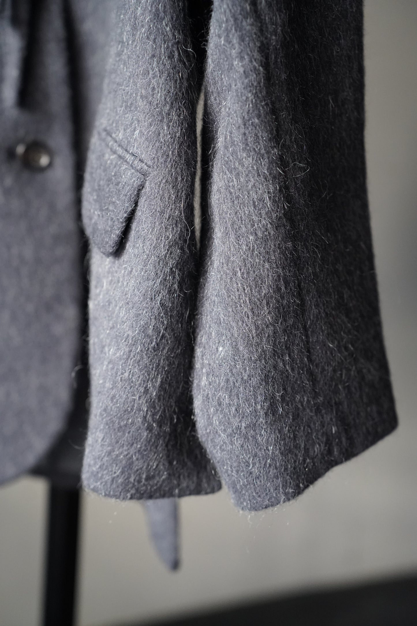WOMEN RYU KAGA Mohair Shaggy Lapel Collar Jacket