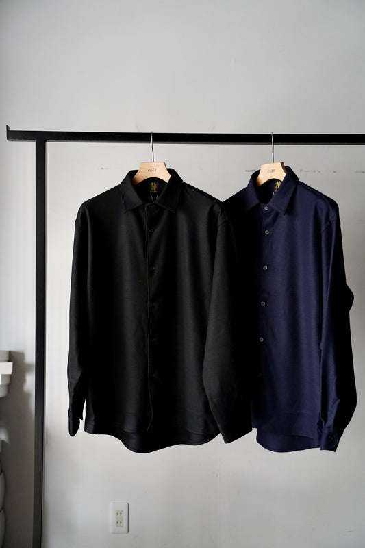 MEN BATONER / バトナー MILLED SMOOTH WOOL REGULAR COLLAR SHIRT