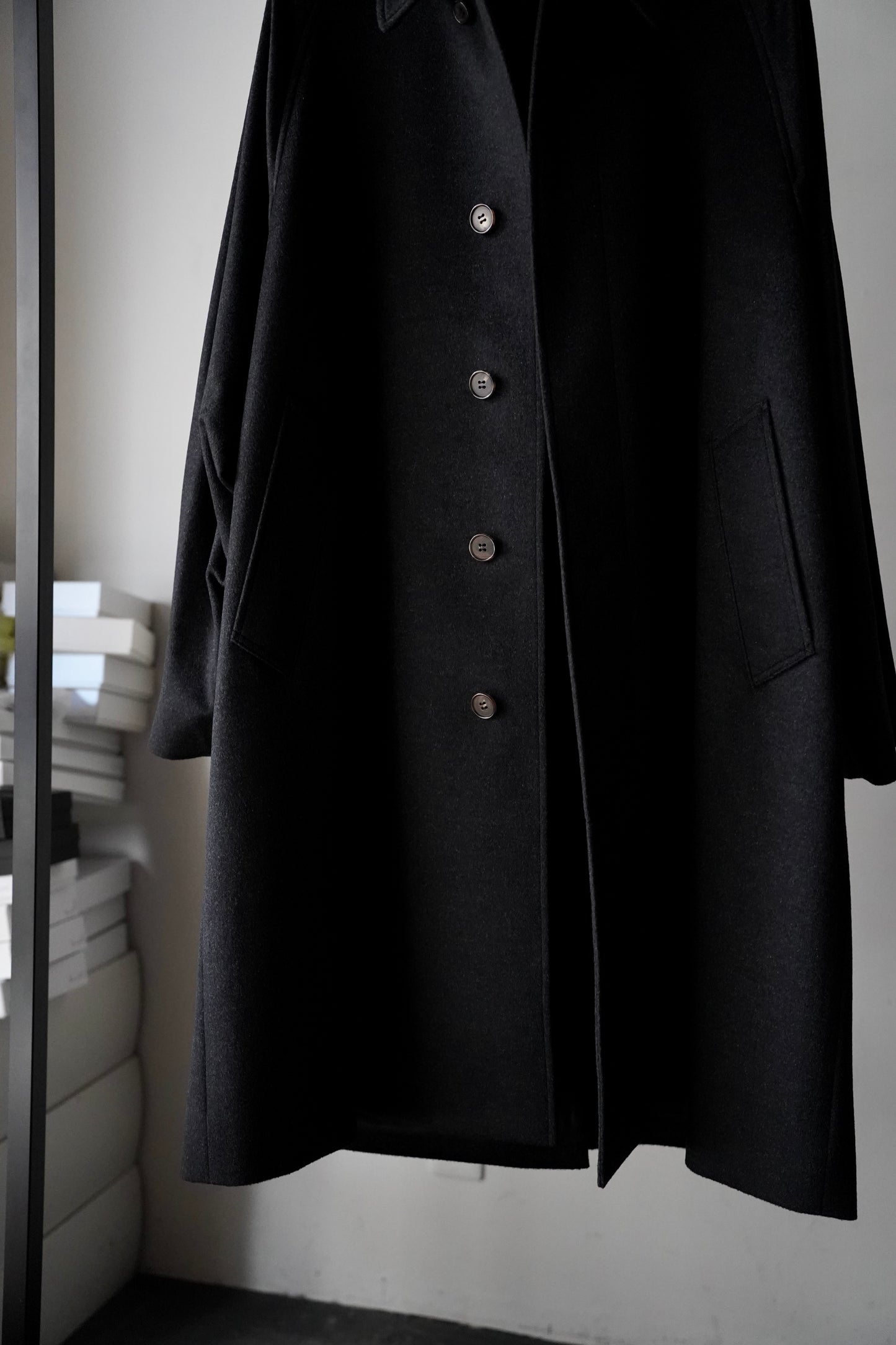MEN BATONER / バトナー INNOCENT CASHMERE YARN BAL COLLAR COAT