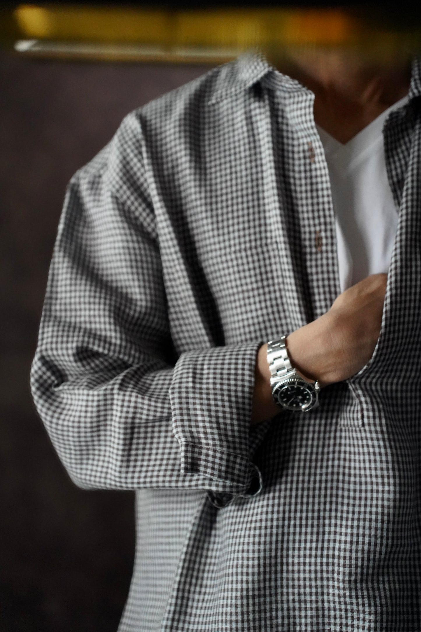 MEN Salvatore Piccolo / サルバトーレピッコロ LINEN CHECK SHIRT BLOUSON