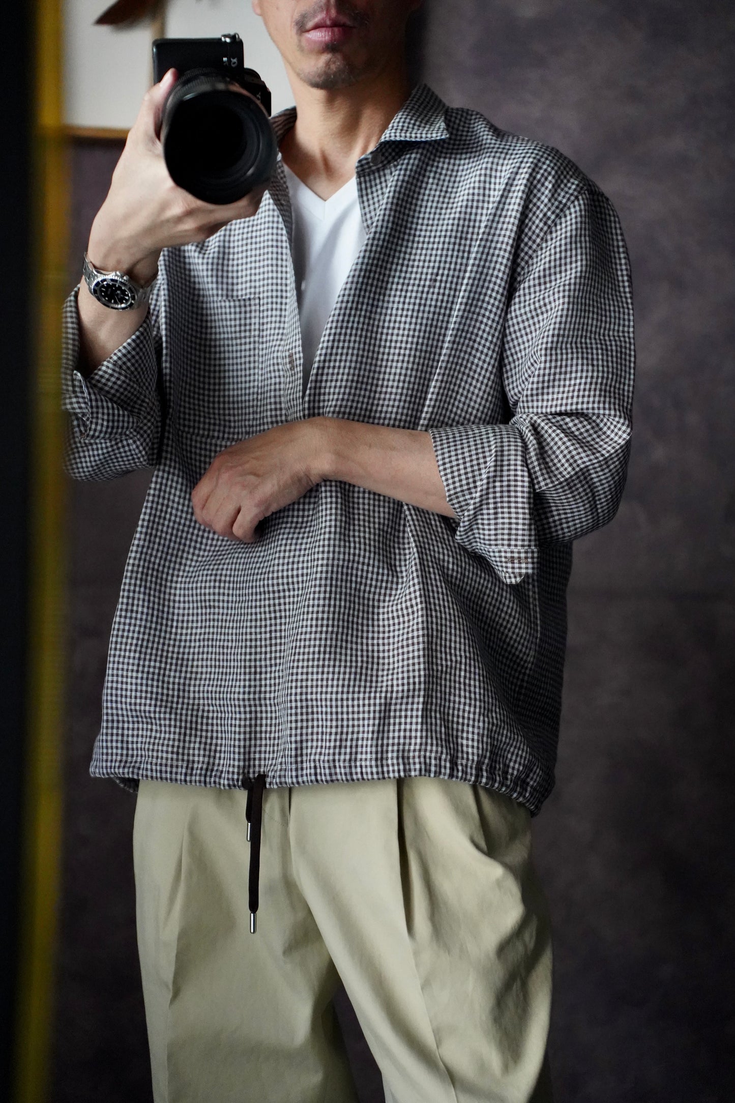 MEN Salvatore Piccolo / サルバトーレピッコロ LINEN CHECK SHIRT BLOUSON