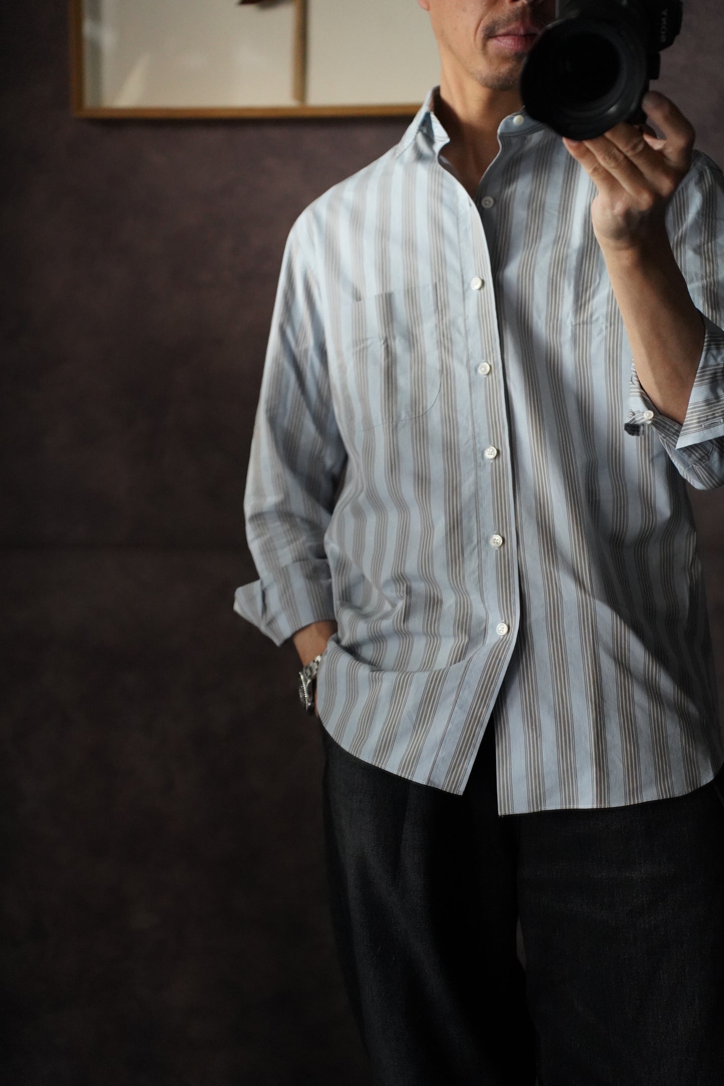 MEN Salvatore Piccolo / サルバトーレピッコロ STRIPE SHRITS