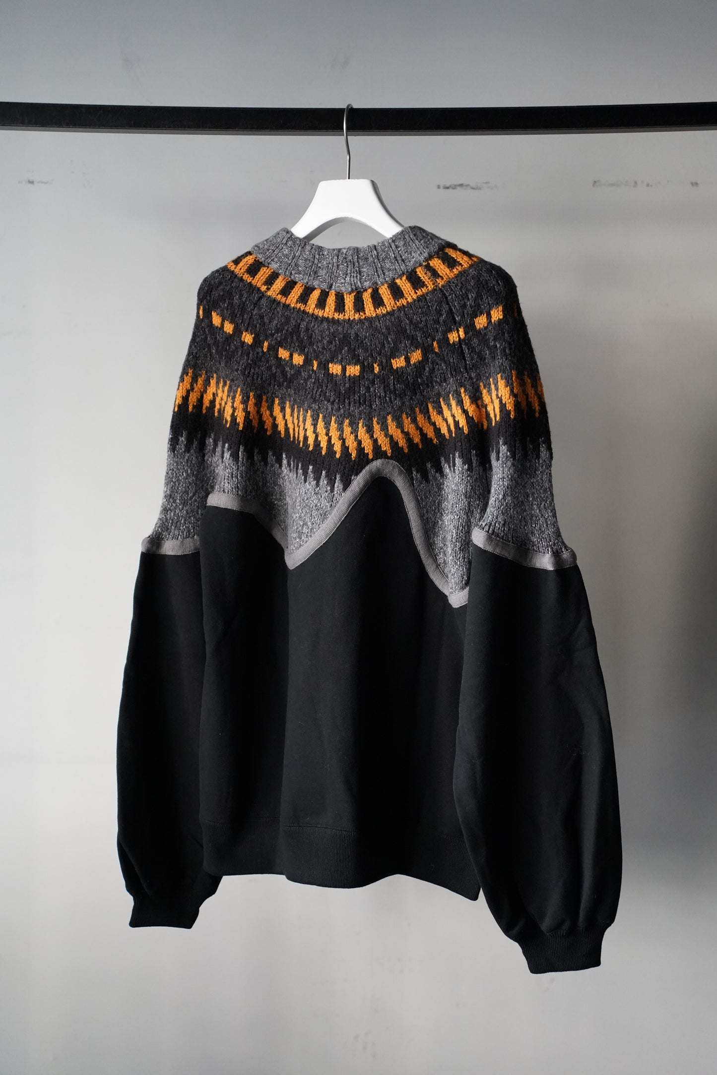 MEN/WOMEN VIOLETTE ROOM EX.REMAKE SWEAT BLACK ⓶