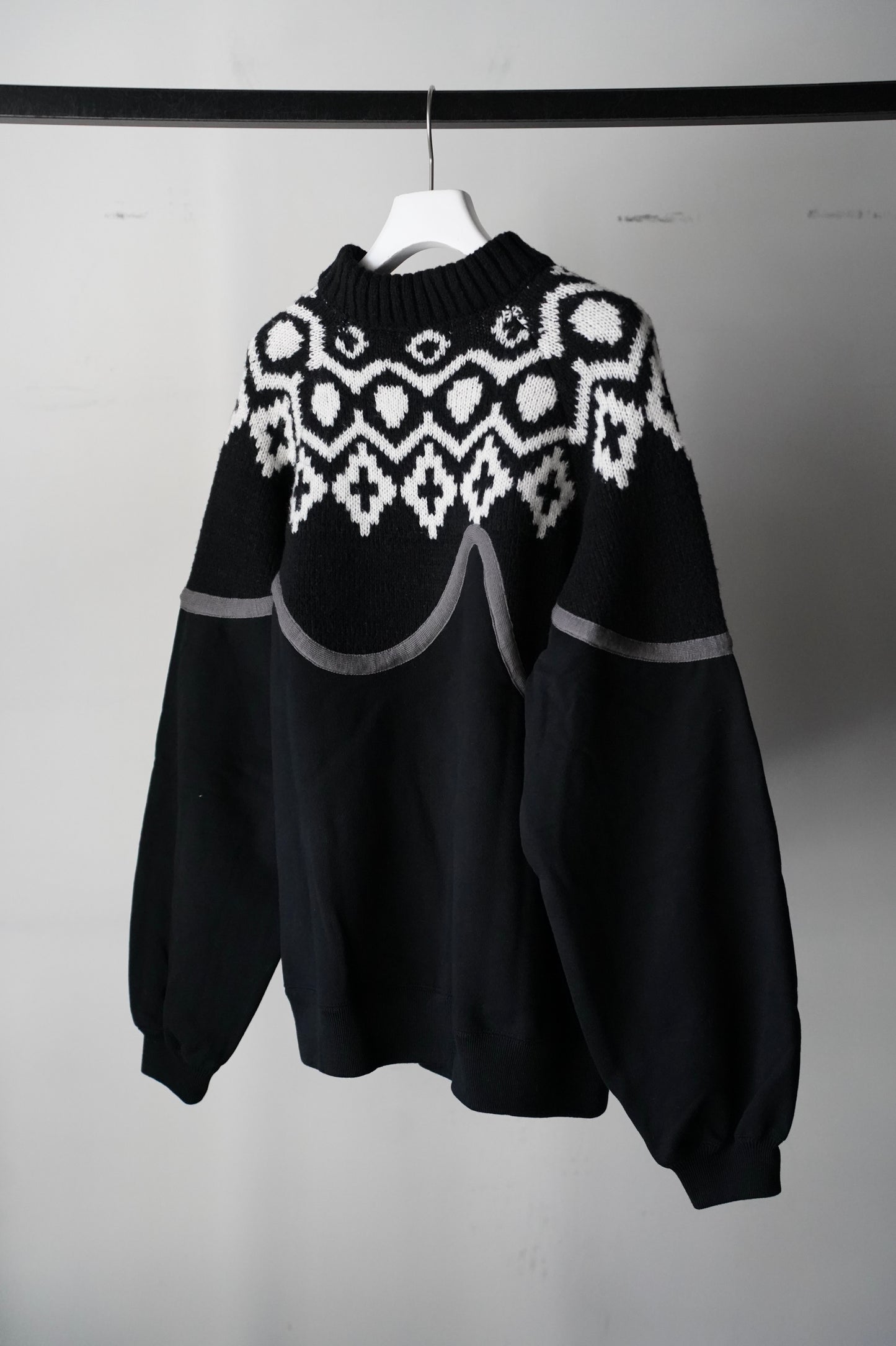 MEN/WOMEN VIOLETTE ROOM EX.REMAKE SWEAT BLACK ⓷