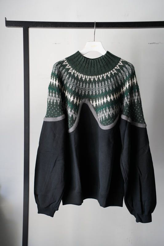 MEN/WOMEN VIOLETTE ROOM EX.REMAKE SWEAT BLACK ⑭