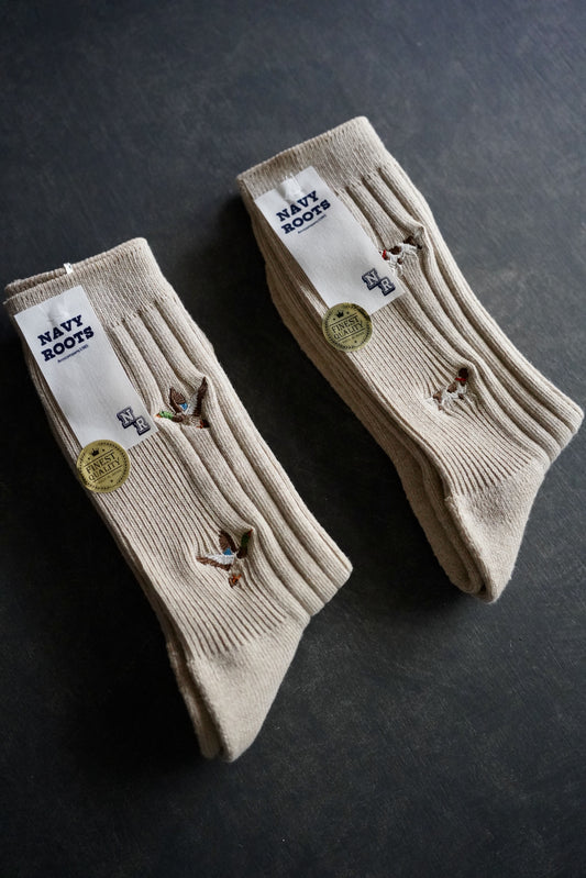 MEN NAVY ROOTS ネイビールーツ ハンティングリブパイルソックス