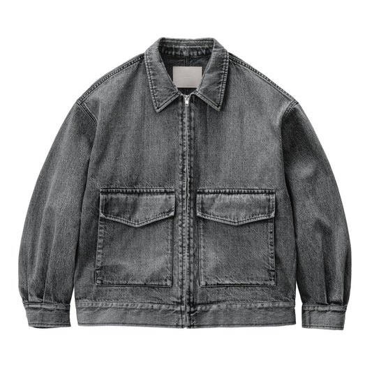 MEN Graphpaper Selvage Denim Zip Jacket / LIGHT FADE