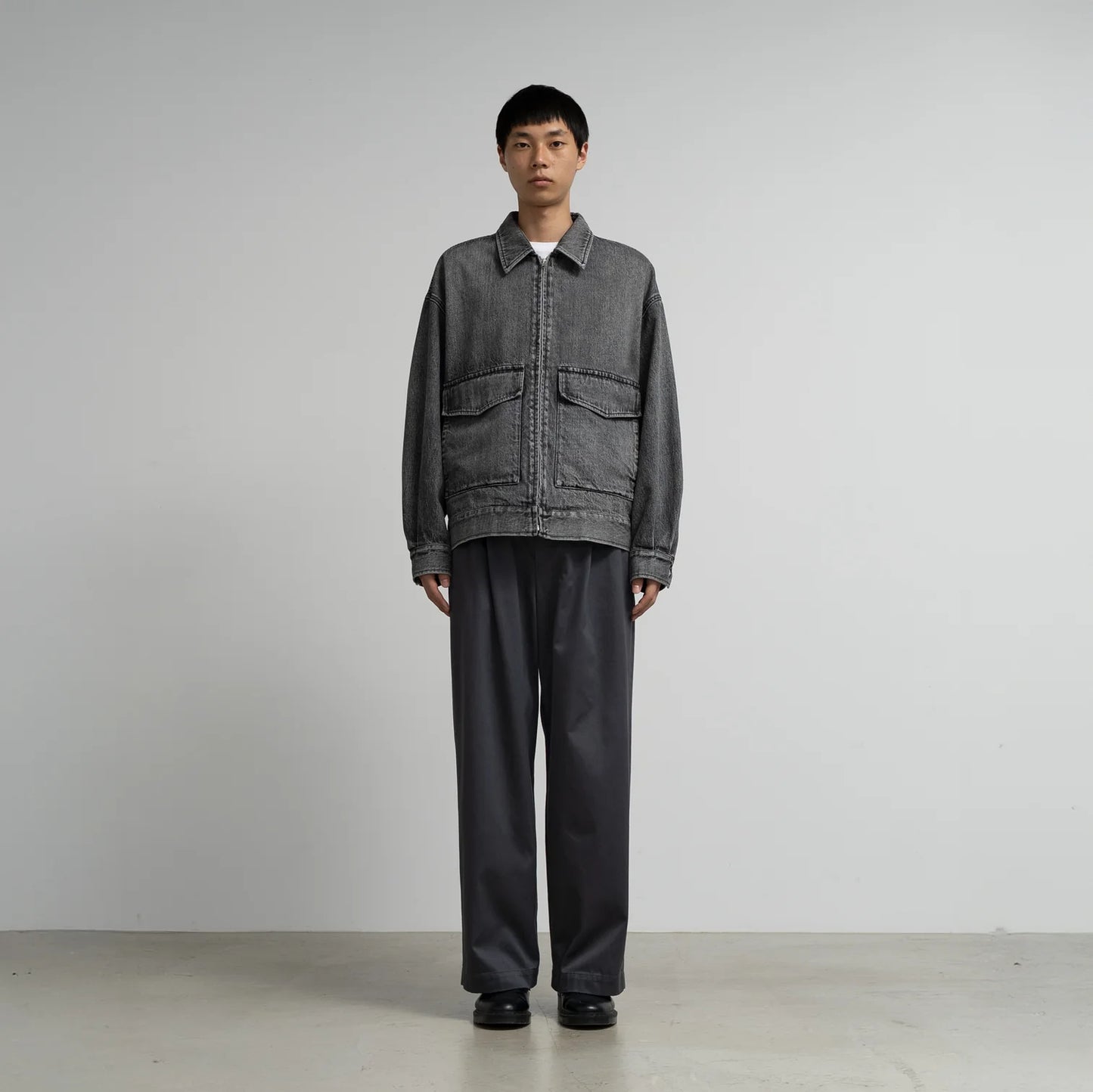 MEN Graphpaper Selvage Denim Zip Jacket / LIGHT FADE