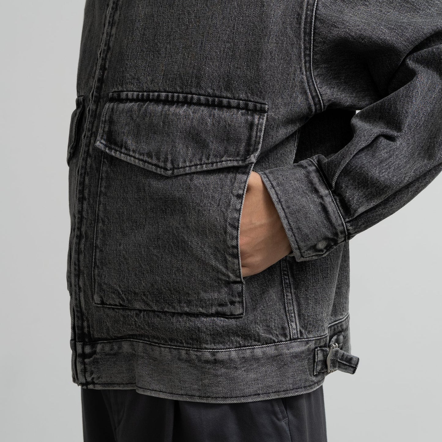 MEN Graphpaper Selvage Denim Zip Jacket / LIGHT FADE
