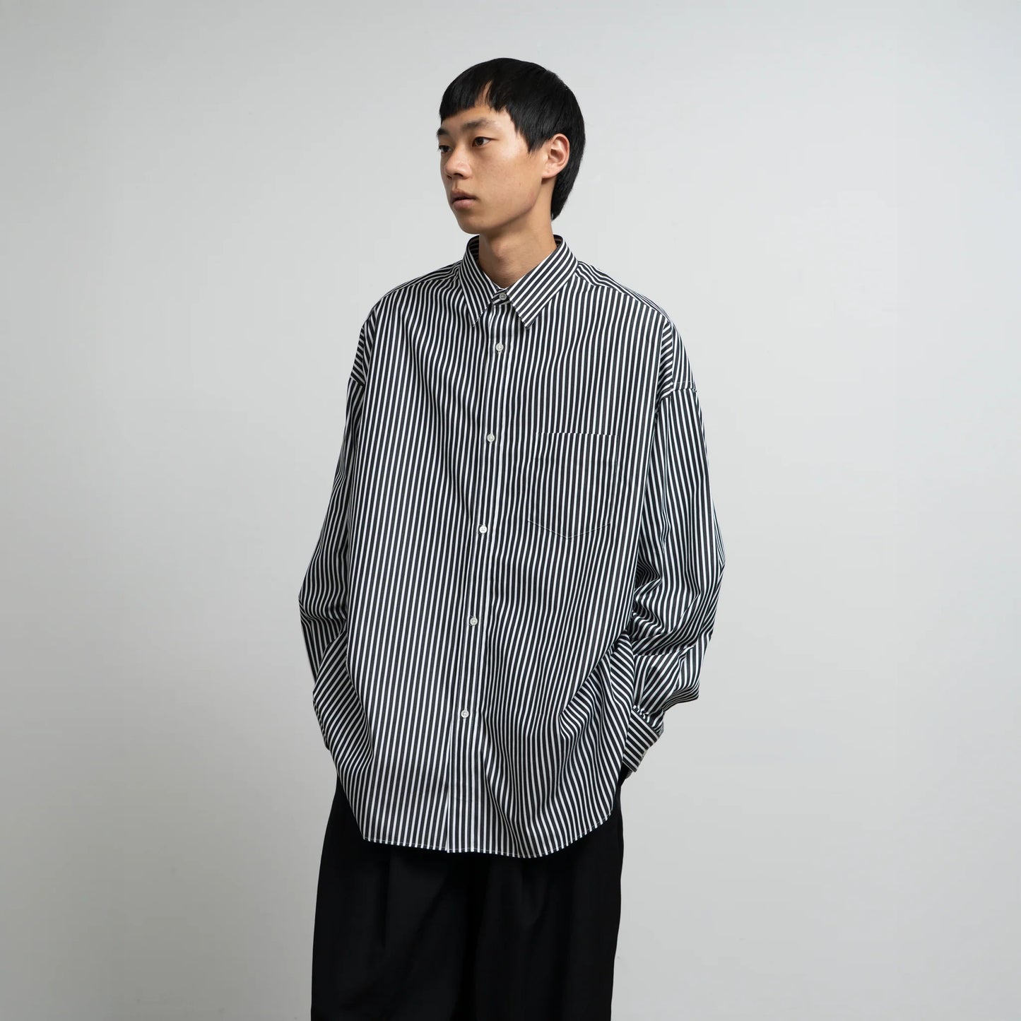 MEN Graphpaper High Count Regular Collar Round Cut Oversized Shirt