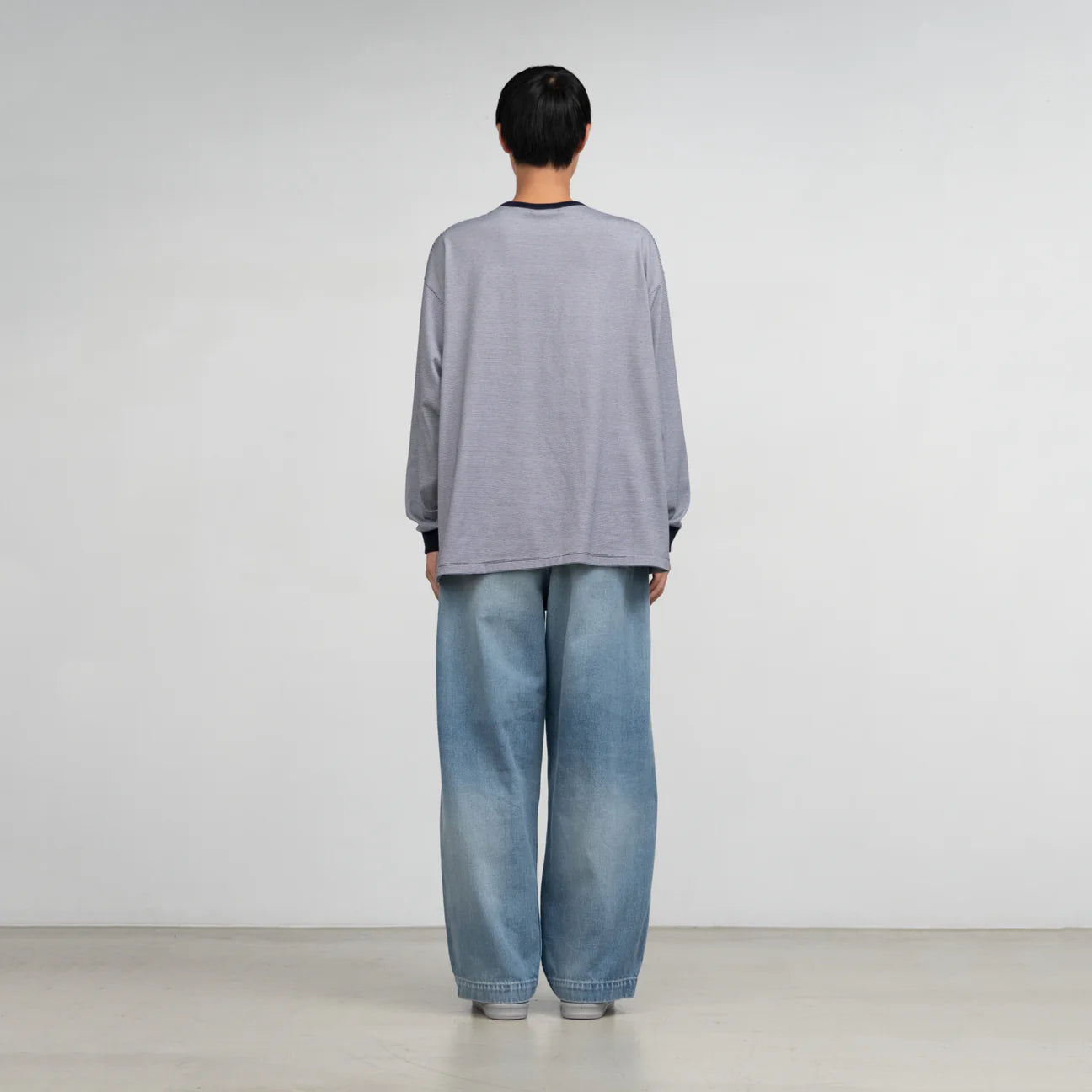 MEN Graphpaper Selvage Denim Belted Pants-INDIGO_LIGHT FADE-