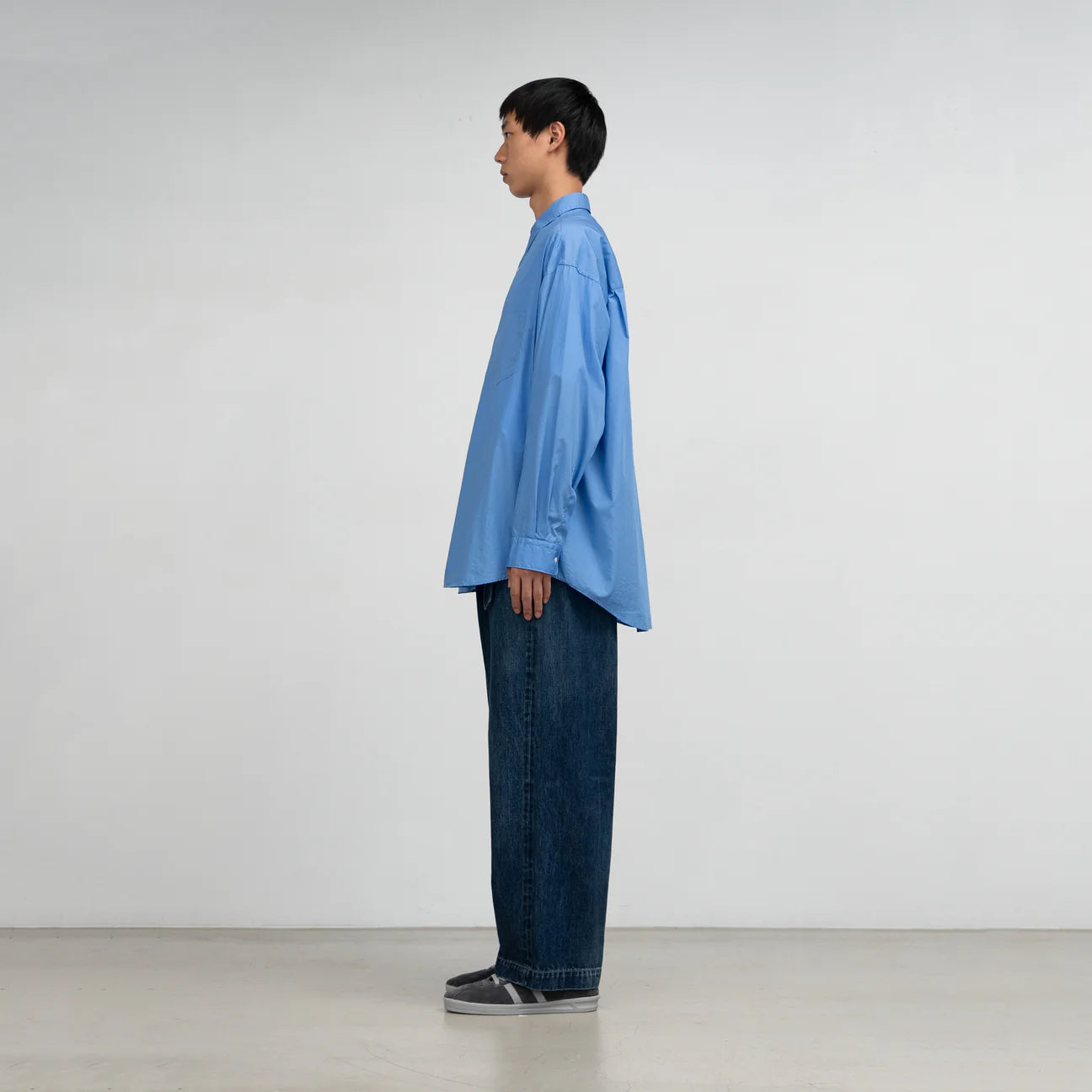 MEN Graphpaper Selvage Denim Belted Pants-INDIGO_DARK FADE-