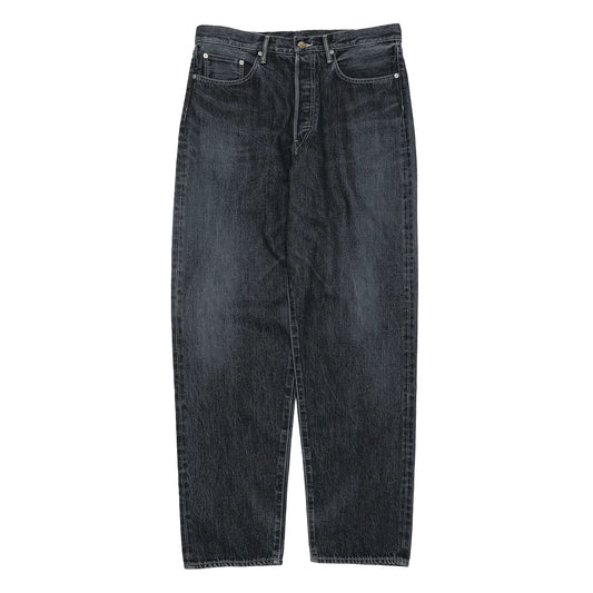 MEN Graphpaper Selvage Denim Two Tuck Tapered Pants BLACK_DARK FADE