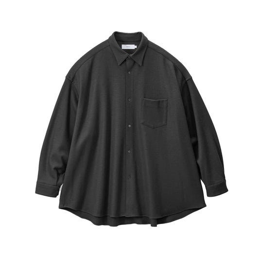 MEN Graphpaper Wool Smooth Flannel Oversized Regular Collar Shirt